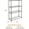 imageAmazon Basics 5Shelf Adjustable Heavy Duty Steel Wire Rack Storage Shelving Organizer for Kitchen Garage 36quot L x 14quot W x 72quot H BlackBlack