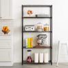 imageAmazon Basics 5Shelf Adjustable Heavy Duty Steel Wire Rack Storage Shelving Organizer for Kitchen Garage 36quot L x 14quot W x 72quot H BlackChrome