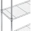 imageAmazon Basics 5Shelf Adjustable Heavy Duty Steel Wire Rack Storage Shelving Organizer for Kitchen Garage 36quot L x 14quot W x 72quot H BlackChrome