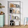 imageAmazon Basics 5Shelf Adjustable Heavy Duty Steel Wire Rack Storage Shelving Organizer for Kitchen Garage 36quot L x 14quot W x 72quot H BlackChrome