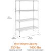 imageAmazon Basics 5Shelf Adjustable Heavy Duty Steel Wire Rack Storage Shelving Organizer for Kitchen Garage 36quot L x 14quot W x 72quot H BlackChrome
