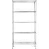 imageAmazon Basics 5Shelf Adjustable Heavy Duty Steel Wire Rack Storage Shelving Organizer for Kitchen Garage 36quot L x 14quot W x 72quot H BlackChrome