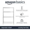 imageAmazon Basics 5Shelf Adjustable Heavy Duty Steel Wire Rack Storage Shelving Organizer for Kitchen Garage 36quot L x 14quot W x 72quot H BlackChrome