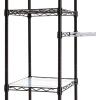 imageAmazon Basics Adjustable Expandable Metal Hanging Closet Storage Organizer Rack with Shelves 5780L x 14W x 72H BlackBronze
