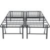 imageAmazon Basics Bed Frame with Storage Foldable Metal Platform Sturdy Steel No Box Spring Needed 18 Inches High ToolFree Setup King Size BlackFull