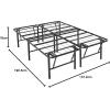 imageAmazon Basics Bed Frame with Storage Foldable Metal Platform Sturdy Steel No Box Spring Needed 18 Inches High ToolFree Setup King Size BlackFull