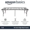 imageAmazon Basics Bed Frame with Storage Foldable Metal Platform Sturdy Steel No Box Spring Needed 18 Inches High ToolFree Setup King Size BlackFull