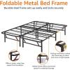 imageAmazon Basics Bed Frame with Storage Foldable Metal Platform Sturdy Steel No Box Spring Needed 18 Inches High ToolFree Setup King Size BlackKing