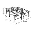 imageAmazon Basics Bed Frame with Storage Foldable Metal Platform Sturdy Steel No Box Spring Needed 18 Inches High ToolFree Setup King Size BlackKing