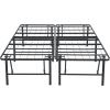 imageAmazon Basics Bed Frame with Storage Foldable Metal Platform Sturdy Steel No Box Spring Needed 18 Inches High ToolFree Setup King Size BlackQueen