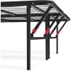 imageAmazon Basics Bed Frame with Storage Foldable Metal Platform Sturdy Steel No Box Spring Needed 18 Inches High ToolFree Setup King Size BlackQueen