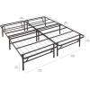 imageAmazon Basics Bed Frame with Storage Foldable Metal Platform Sturdy Steel No Box Spring Needed 18 Inches High ToolFree Setup King Size BlackQueen