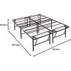 imageAmazon Basics Bed Frame with Storage Foldable Metal Platform Sturdy Steel No Box Spring Needed 18 Inches High ToolFree Setup King Size BlackQueen