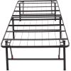 imageAmazon Basics Bed Frame with Storage Foldable Metal Platform Sturdy Steel No Box Spring Needed 18 Inches High ToolFree Setup King Size BlackTwin