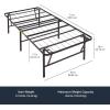 imageAmazon Basics Bed Frame with Storage Foldable Metal Platform Sturdy Steel No Box Spring Needed 18 Inches High ToolFree Setup King Size BlackTwin