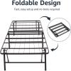 imageAmazon Basics Bed Frame with Storage Foldable Metal Platform Sturdy Steel No Box Spring Needed 18 Inches High ToolFree Setup King Size BlackTwin