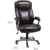 imageAmazon Basics Big and Tall Executive Chair  Adjustable with Armrest 350Pound Capacity285D x 3025W x 479H in Brown with Pewter FinishBrown