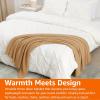 imageAmazon Basics Chunky Cable Knit Throw Blanket for Couch Sofa Bed Lightweight Soft Cozy Sage Green 50quotx 60quotSand