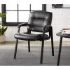 imageAmazon Basics Classic Faux Leather Office Desk Guest Chair with Metal Frame Black 274D x 236W x 358H in