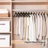 imageAmazon Basics Durable Wooden Suit Clothes Hangers  Cherry 20PackBlack
