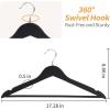 imageAmazon Basics Durable Wooden Suit Clothes Hangers  Cherry 20PackBlack