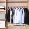 imageAmazon Basics Durable Wooden Suit Clothes Hangers  Cherry 20PackCherry