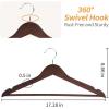 imageAmazon Basics Durable Wooden Suit Clothes Hangers  Cherry 20PackCherry