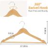 imageAmazon Basics Durable Wooden Suit Clothes Hangers  Cherry 20PackNatural