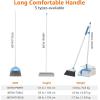 imageAmazon Basics Dustpan Broom Set with Easy Assembly and Long Handle Blue and White