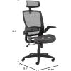 imageAmazon Basics Ergonomic HighBack Desk Chair Comfortable FlipUp Armrests Contoured Mesh Seat Swivel Black 255quotD x 2625quotW x 4925quotHBlack