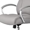 imageAmazon Basics Executive Desk Chair with Easy Assembly 275lb Capacity Oversized Cushion 2913quotD x 252quotW x 4311quotH Grey Bonded LeatherGrey