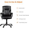 imageAmazon Basics Executive High Back Office Desk Chair Adjustable Height Tilt Swivel one Size WhitePewterBlackSilver