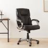 imageAmazon Basics Executive High Back Office Desk Chair Adjustable Height Tilt Swivel one Size WhitePewterBlackSilver