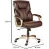 imageAmazon Basics Executive High Back Office Desk Chair Adjustable Height Tilt Swivel one Size WhitePewterBrown