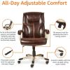 imageAmazon Basics Executive High Back Office Desk Chair Adjustable Height Tilt Swivel one Size WhitePewterBrownGold
