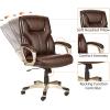 imageAmazon Basics Executive High Back Office Desk Chair Adjustable Height Tilt Swivel one Size WhitePewterBrownGold