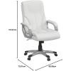 imageAmazon Basics Executive High Back Office Desk Chair Adjustable Height Tilt Swivel one Size WhitePewterWhite