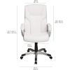 imageAmazon Basics Executive High Back Office Desk Chair Adjustable Height Tilt Swivel one Size WhitePewterWhitePewter