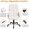 imageAmazon Basics Executive High Back Office Desk Chair Adjustable Height Tilt Swivel one Size WhitePewterWhitePewter