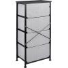 imageAmazon Basics Fabric 4Drawer Storage Organizer Unit for Closet WhiteBlack