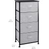 imageAmazon Basics Fabric 4Drawer Storage Organizer Unit for Closet WhiteBlack