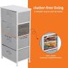 imageAmazon Basics Fabric 4Drawer Storage Organizer Unit for Closet WhiteWhite