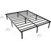 imageAmazon Basics Heavy Duty NonSlip Bed Frame with Steel Slats Easy Assembly  18quotH Queen BlackFull