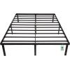 imageAmazon Basics Heavy Duty NonSlip Bed Frame with Steel Slats Easy Assembly  18quotH Queen BlackKing