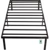 imageAmazon Basics Heavy Duty NonSlip Bed Frame with Steel Slats Easy Assembly  18quotH Queen BlackTwin