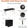 imageAmazon Basics Heavy Duty Portable Folding Table 6 ft with Carrying Handle Indoor ampamp Outdoor WhiteBlack