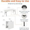 imageAmazon Basics Heavy Duty Portable Folding Table 6 ft with Carrying Handle Indoor ampamp Outdoor WhiteWhite