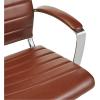 imageAmazon Basics HighBack Swivel Desk Chair Ergonomic Ribbed Faux Leather Upholstery Lumbar Support Home Modern Style Brick Red 2475quotD x 2325quotW x 4525quotHBrick Red