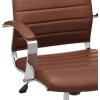 imageAmazon Basics HighBack Swivel Desk Chair Ergonomic Ribbed Faux Leather Upholstery Lumbar Support Home Modern Style Brick Red 2475quotD x 2325quotW x 4525quotHBrick Red
