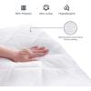 imageAmazon Basics Hypoallergenic Quilted Mattress Topper Pad Cover 18 Inches Deep Full WhiteFull